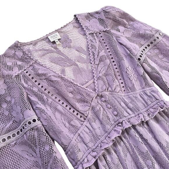 HEMANT AND NANDITA Nysa Short Dress in Lavender - Picture 4 of 13